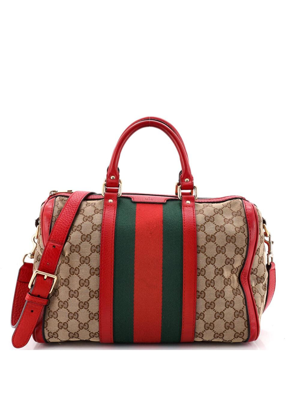 Gucci Vintage Web Boston Bag Gg Canvas #347690G10B
